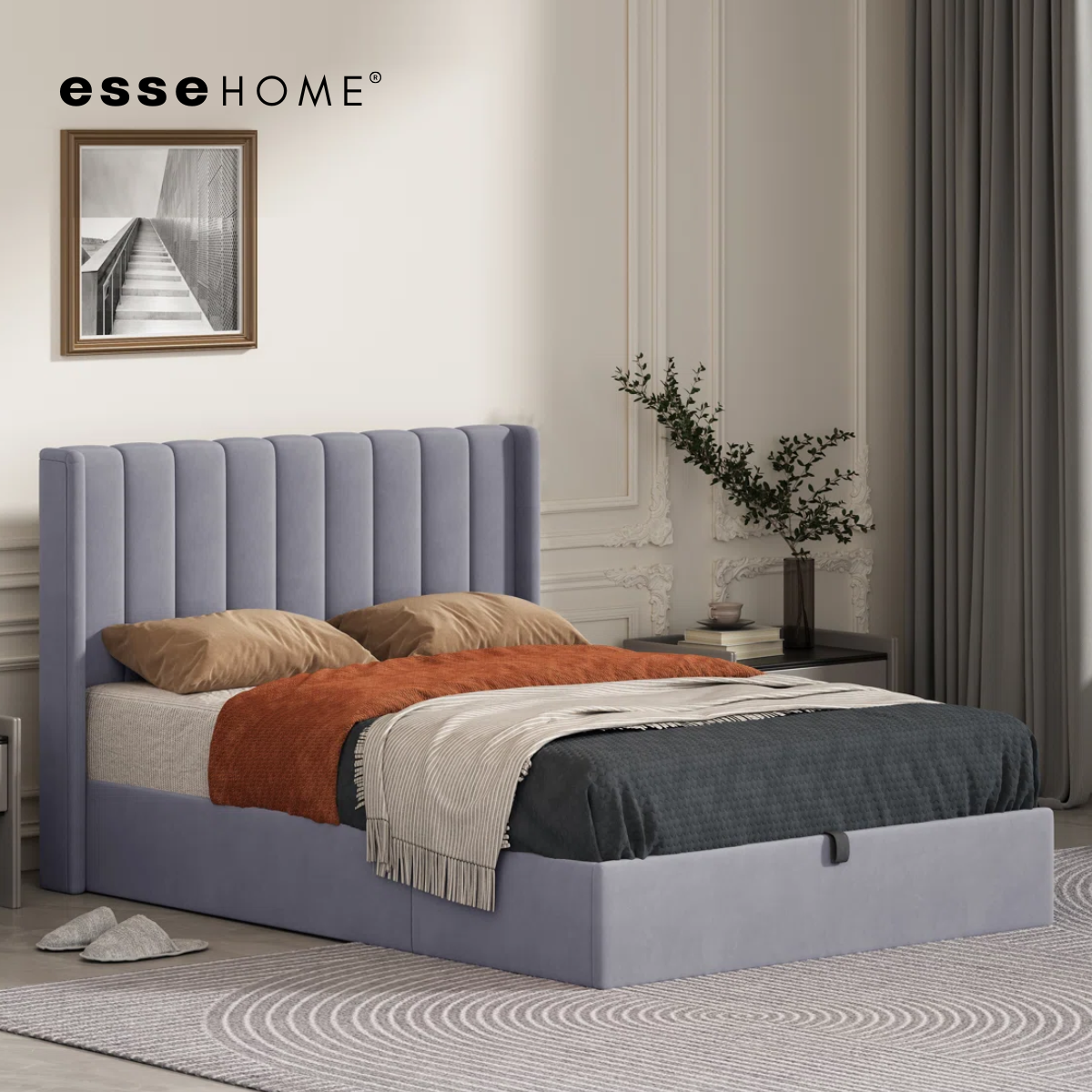 Kosmo Bed Frame Divan Bed Katil Fabrik Upholstered Bed B800 — 3