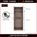 2 Door Wardrobe 178cm — 13