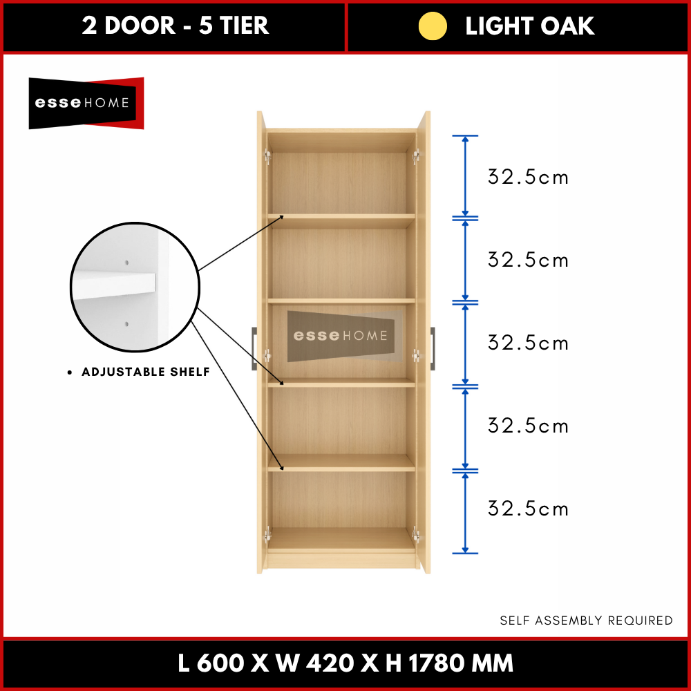 2 Door Wardrobe 178cm — 19