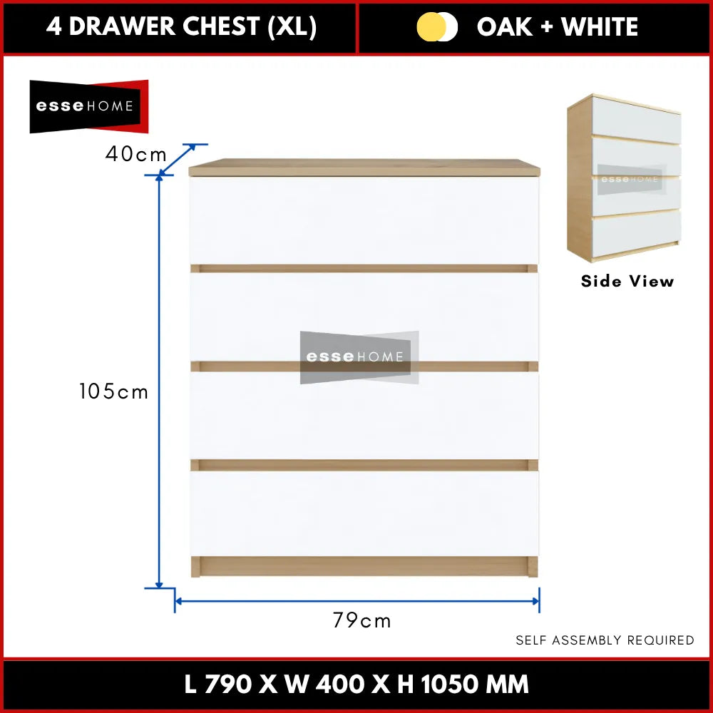 4 Layer Chest Drawer Size XL 105cm — 9