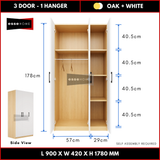 3 Door Wardrobe 178cm — 22