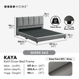 Kaya Bed Frame Divan Bed Katil Fabrik Upholstered Bed B801 — 11
