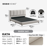 Kaya Bed Frame Divan Bed Katil Fabrik Upholstered Bed B801 — 12
