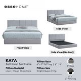 Kaya Bed Frame Divan Bed Katil Fabrik Upholstered Bed B801 — 6