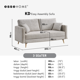 [FREE SHIPPING] Sofa KD 3 Seater or 2 Seater with ZigZag Spring — 5
