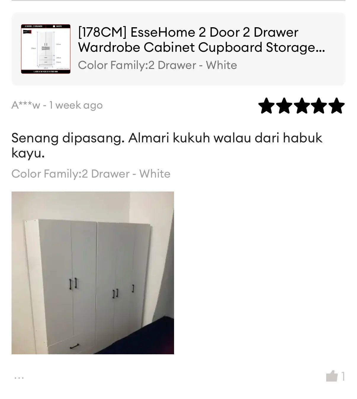 Lazada customer review screenshot 5